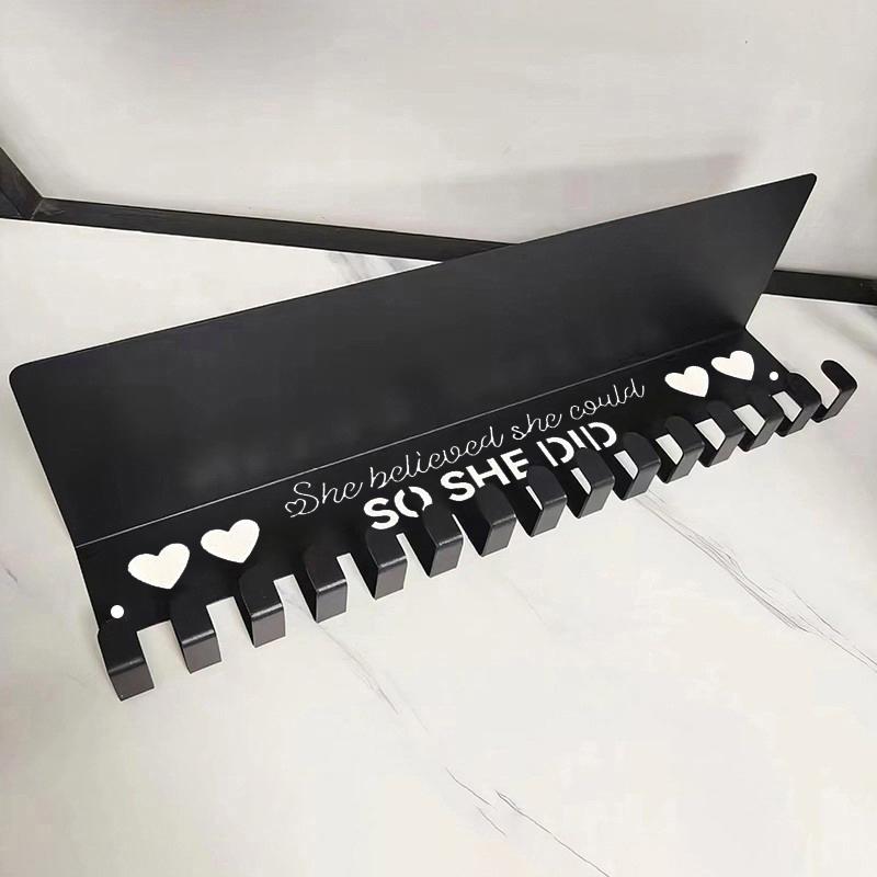 Medal Hook Display Rack Wall-Mounted Awards Storage Holder Key Holder Suitable For Football, Basketball, Sports Enthusiasts