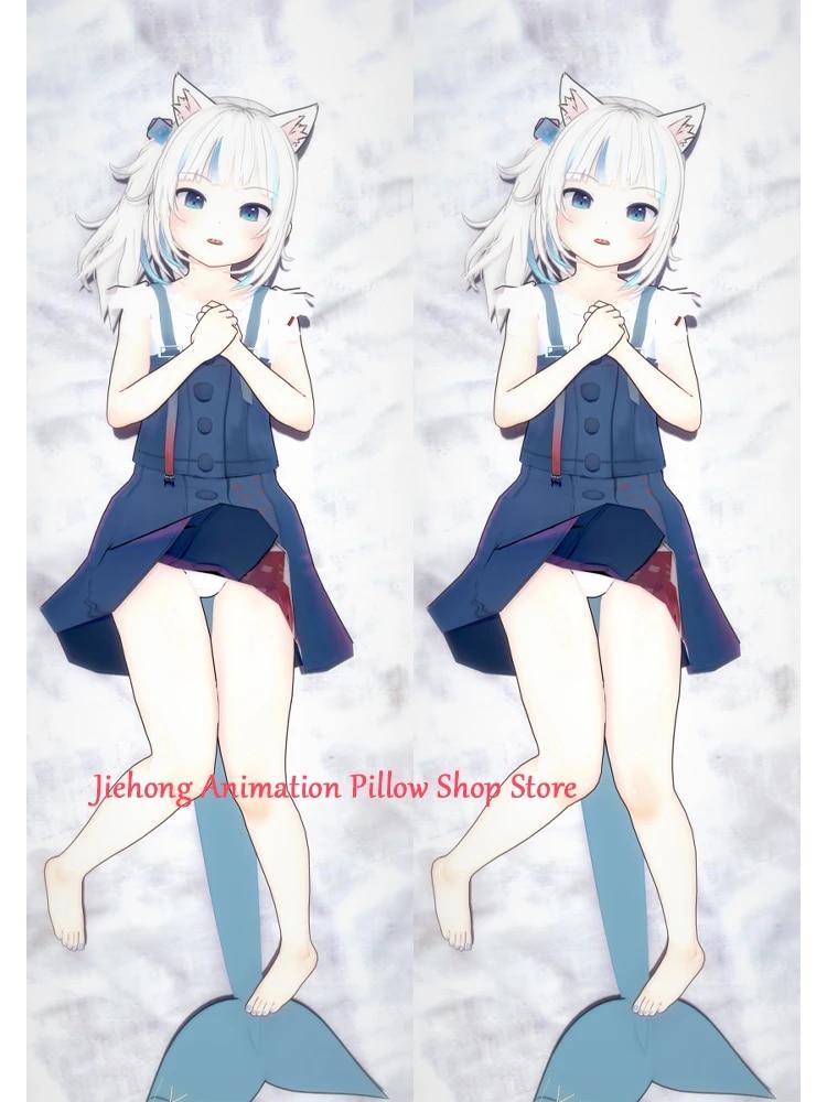 

Dakimakura аниме Gawr Gura Hololive наволочка для подушки с двусторонним принтом в натуральную величину Высокое качество 2WAY наволочка подарки отаку 40x120cm Peach Skin