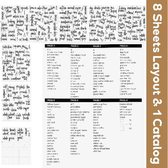 170PCS Food Pantry Labels, Kitchen Container Storage Labels Spice Organize Storage Jars Boxes Bottles Preprinted Black Script Clear Stickers - Water