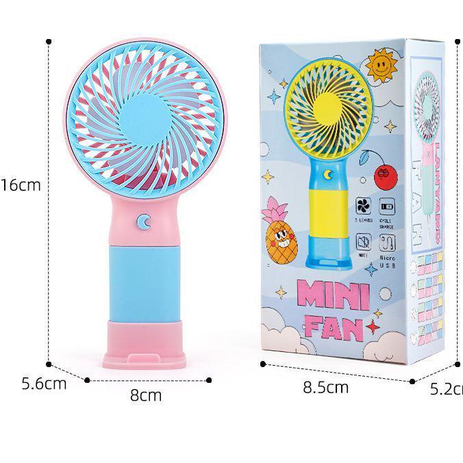 2026 USB Rechargeable Portable Mini Fan - Perfect for Summer Outdoors Macaron Color Small Fan [Single Speed Strong Wind]