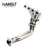 Hamsit exhaust manifold header for 88-00 Honda Civic CR-X Del Sol D Series Engine SOHC stainless steel