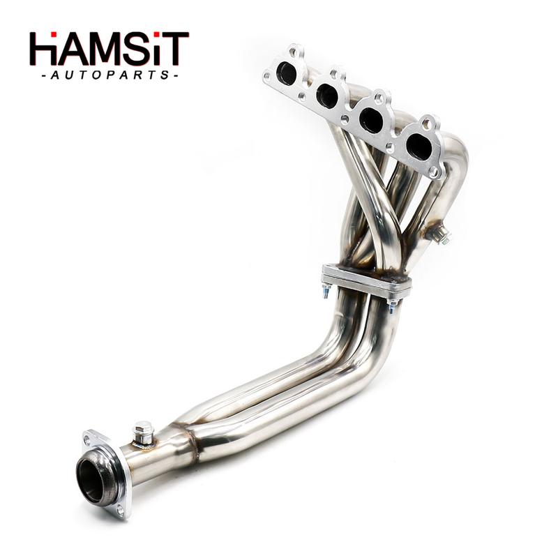 Hamsit exhaust manifold header for 88-00 Honda Civic CR-X Del Sol D Series Engine SOHC stainless steel