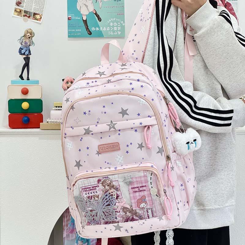 2025 Preppy Style Large-Capacity Itabag Backpack for Women, Korean Version, Ideal for Junior and High School Students