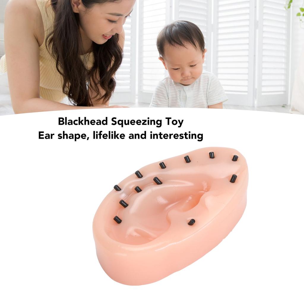 Ear Pimple Popping Toy with Tweezers Funny Blackhead Squeeze Out Toy for Decompression Stress Relief