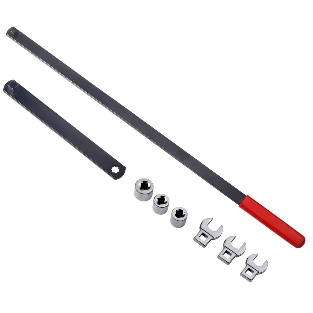 8 Pcs Interchangeable Open-End Belt Tension Adjuster Tool Automotive Repair Kit Workshop Use