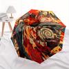 1pc Golden Warrior Naruto Fully Automatic Folding Portable Umbrella, 8 Iron Frames, Three-Fold Design, Suitable for All Seasons, Suitable for Outdoor