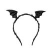 Halloween Devil Costume Set Devil Bat Headband Lace Choker Demons Cosplay Accessories for Carnivals Themed Party Props