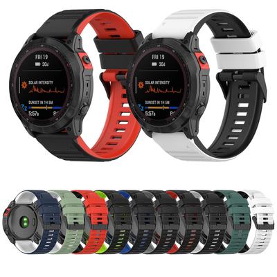 22mm 26mm Silicone Strap For Garmin Fenix7x/6x/5x / Sport Watchtband For Garmin Fenix7/6/5 Smart Watch Bracelet With Tool Accessories