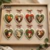 Creative Needlepoint Project Pendant Craft DIY Hand Sewing Kit Felt Heart Stitched Christmas Supplies Animal