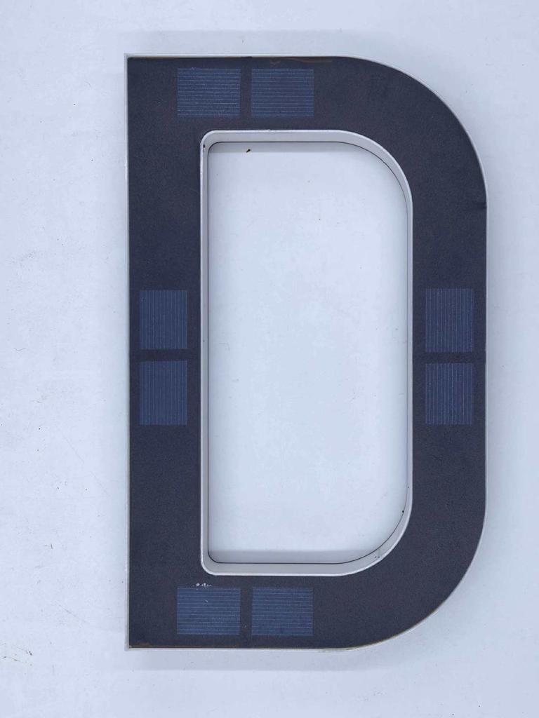 9 Inch Solar LED Illuminated Waterproof House Number Sign Door Address Plate Outdoor Porch Garden Wall Night Light Rechargeable