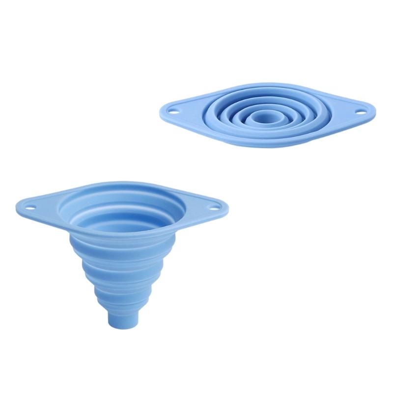 Retractable Kitchens Funnel Leak proof Wide Opening Silicone Materials Compact For Home Camping Cooking Storage