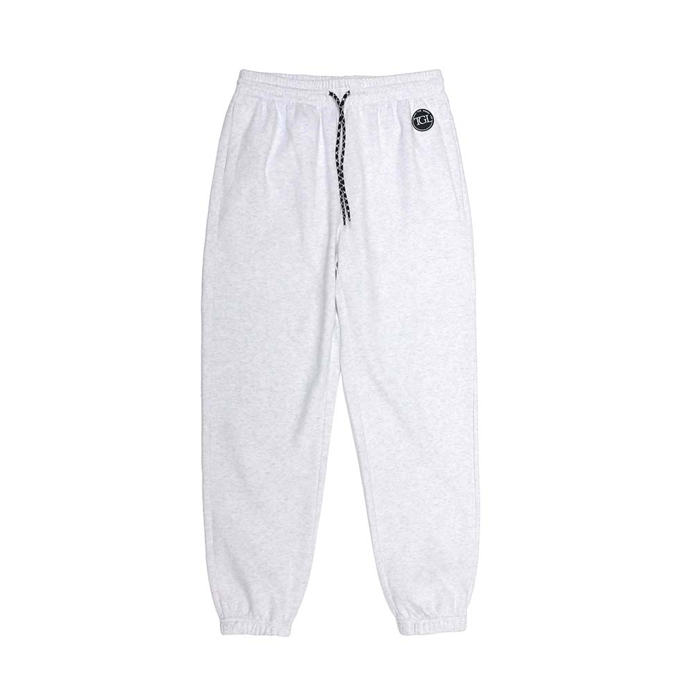 THE GREEN LAB Essential Jogger Pants [White Melange/Black]
