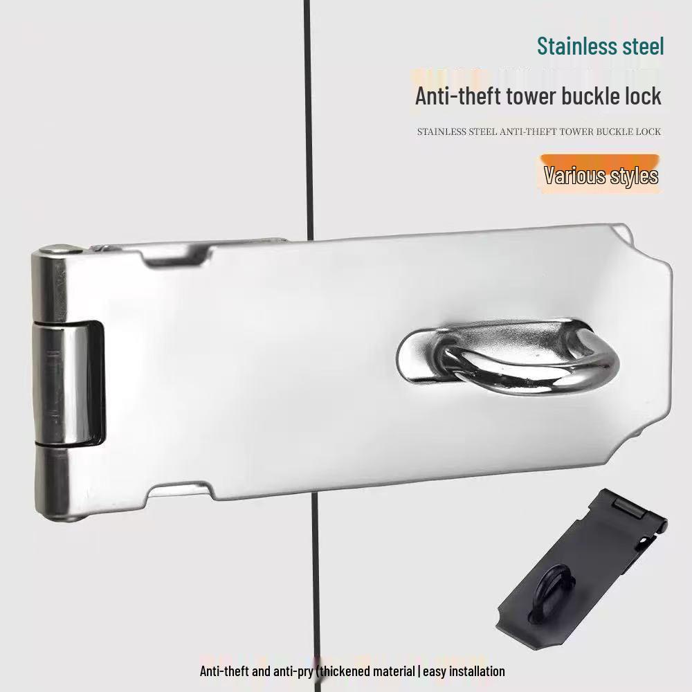 Heavy-Duty Stainless Steel Padlock Hasp for Anti-Theft Security