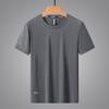 8XL Summer Ice Silk Quick Drying Short Sleeve T-shirt Men Plus Size Loose Breathable Thin Sports Fitness Tee Man Top