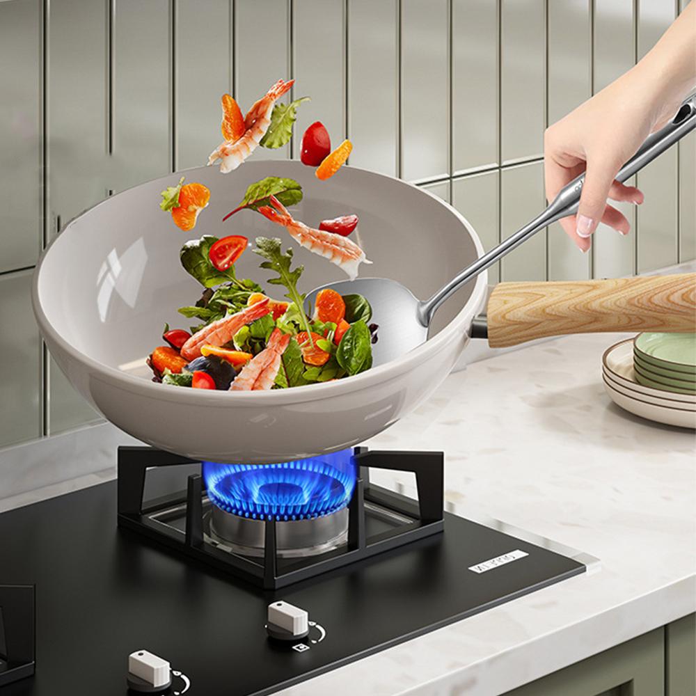 30cm Ceramic Non-Stick Pan Wok Frying Pan Home Steak Skillet Pancake Fried Induction Cooker Gas Stove Saucepan Kitchen Cookware
