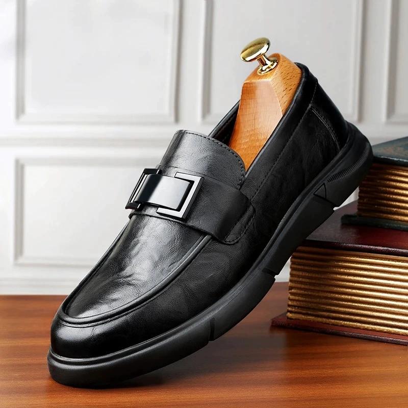 2026 Men s Loafer Shoes, Breathable Comfy Non-slip Slip On Shoes, Men s Walking Shoes, Spring And SummeFashionable Men s Shoes 38 чёрный