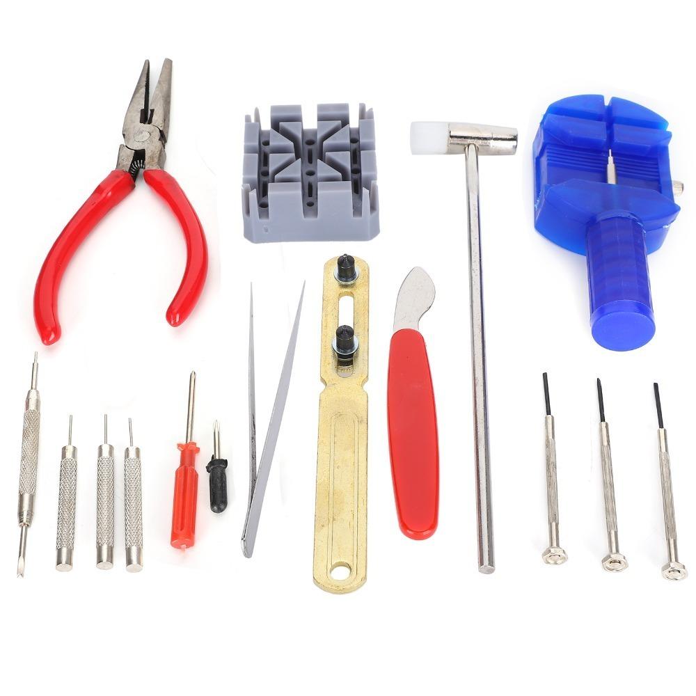 16pcs Plastic Packaging Watch Repair Tool Metal Material Various Styles Watch Repair Kit Watchband Repair Kit Watch Servicing