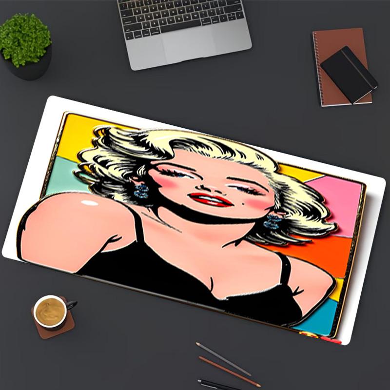 Marilyn Monroe Print Mouse Pad, for Keyboard Pad Laptop PC Mat for Office Home Use, Desk Decor, Perfect Birthday Gift for Gamers