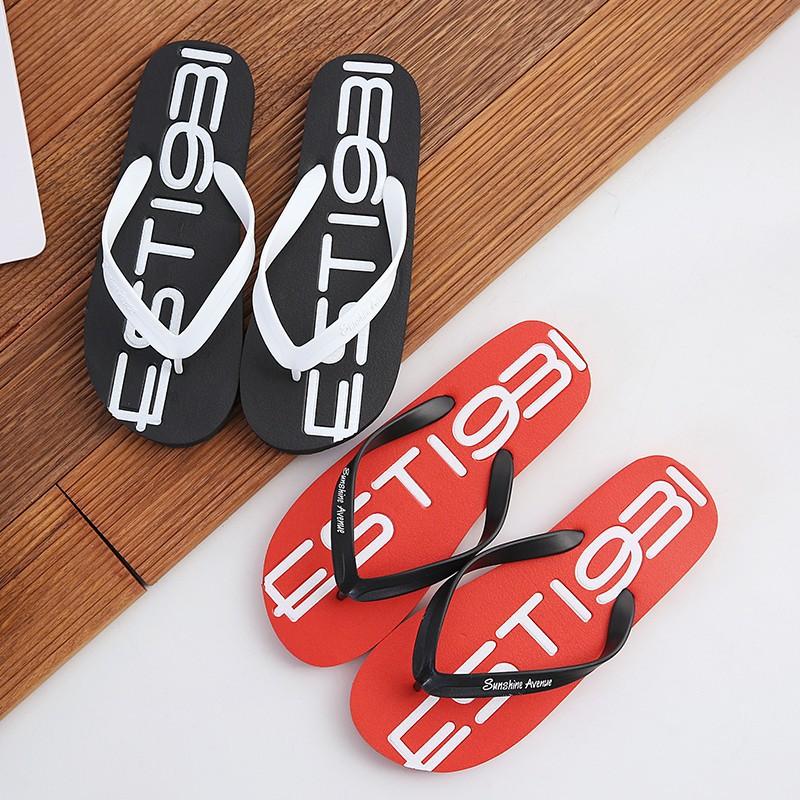 Flip-flops men's digital summer non-slip slippers men's personalized couple beach shoes sandals