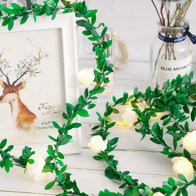 40 Led String Lights Flower Fairy Lights Flower Lantern USB Battery Powered Garland Wedding Decor Vine Lights for Valentine's Day Party