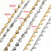 Nicht verblassend 2 Meter 1 Meter Edelstahlketten Goldfarbe Prägung Liebesherz Ketten für Halskette Armband Schmuckherstellung DIY