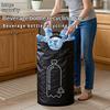 Large Capacity Empty Bottle Storage Basket With Aluminum Handle 82L Wastewater Bottle Collector Bag Folding Recycling Bin