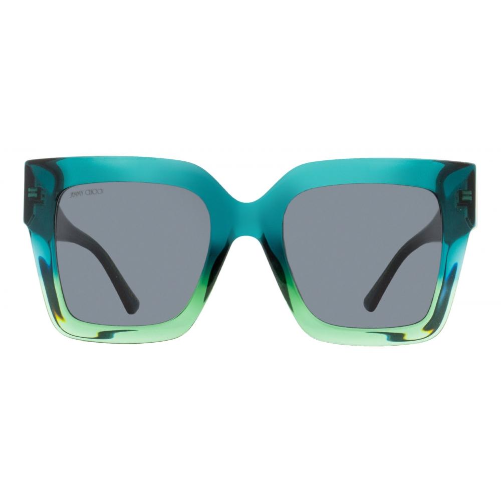 Women S Square SunglaSSeS Edna Pefir Green Aqua 52mm Pefir