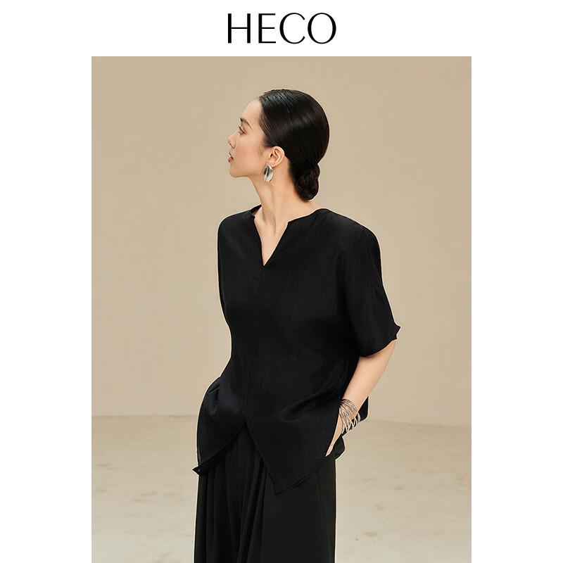 HECO Women s New Chinese Style Short Sleeve Blouse M