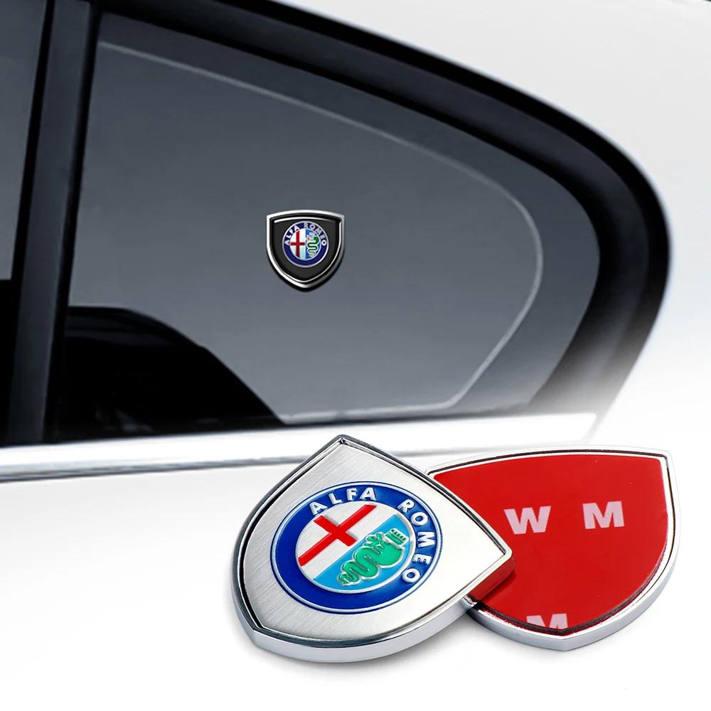Car Stickers For Alfa Romeo 3D Metal Car Styling Fashion Decoration Shield Stickers Auto Accessories For Alfa Romeo Giulia Tonal