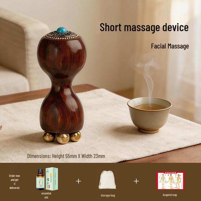 Vermilion Bird Rosewood Brass Eye Area Lifting Acupressure Stick