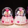 Heart To Heart Snow Crystal Ball Light Music Box Night Light Aaa Electric Battery