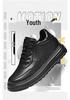 Men's Height Increasing Platform Shoes - 6CM Lift, Thick Sole, Cowhide Surface, Sports-Inspired, Fashionable Casual Footwear for Spring and Autumn