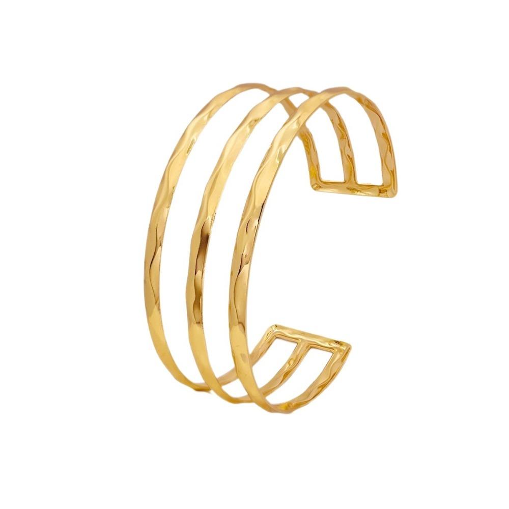 Gold Color Opening Arm Bracelet Metal Arm Bracelet Elegant Armband  Party Occasion