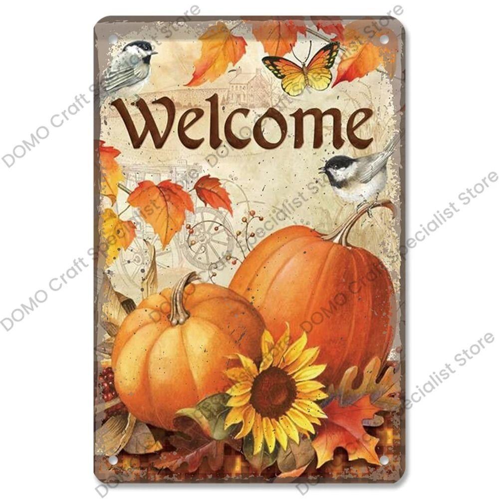 Artistic Metal Wall Sign, Halloween Christmas Decor