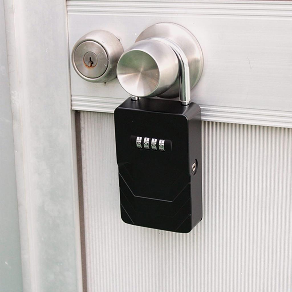 Waki Sangyo Emergency Key Box, Black, 110 x 72 mm, Spare Key Box, for Key Storage and Transfer, MBX-2204