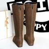Fashion 2024 Winter New Brand Women Knight's boots Fashion Pointed Toe Slip On Knee-high Boots Thin Low Heel Long Boots Shoes