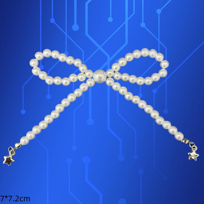 Bow Tassel Pearl Earrings - Elegant Shoelace Design for Women