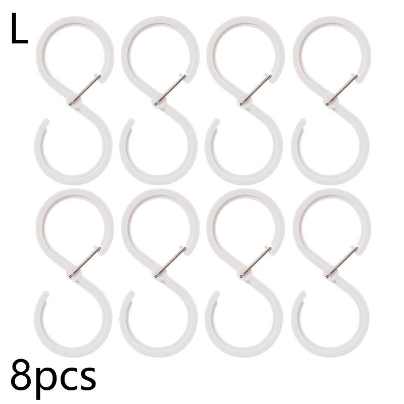8 Stuks Stijlvolle & Duurzame S-Vorm Hangerhaken Multifunctionele Keuken Huis Duurzaam Organisatie S Winddichte Haken Lock Hangerhaken