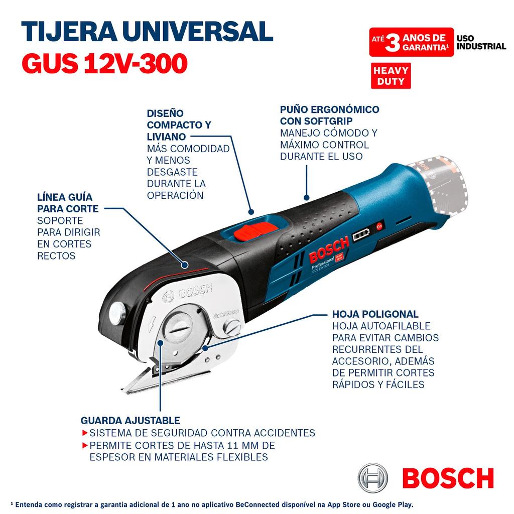 Bosch Professional Cordless with Blades Attached Charger Sold Multi-Cutter GUS10.8V-300H (Body Only, Separately)