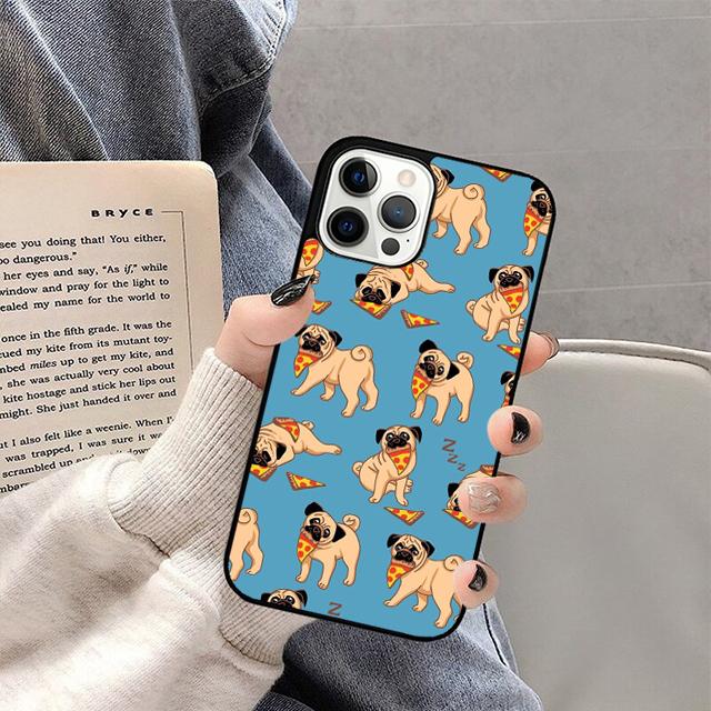 Cute cartoon pug dog Mobile Phone Cases Cover For iPhone 17 Air 16 15 14 12 13 11 Pro MAX apple Plus Coque