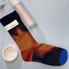 Bonne Maison: Retro-Ölgemälde-Socken für Damen, mittelhoch, luxuriös, französisch, bis zur Wade