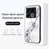 For Infinix Note 40 Tempered Glass Case Marble Pattern Protective Phone Cover