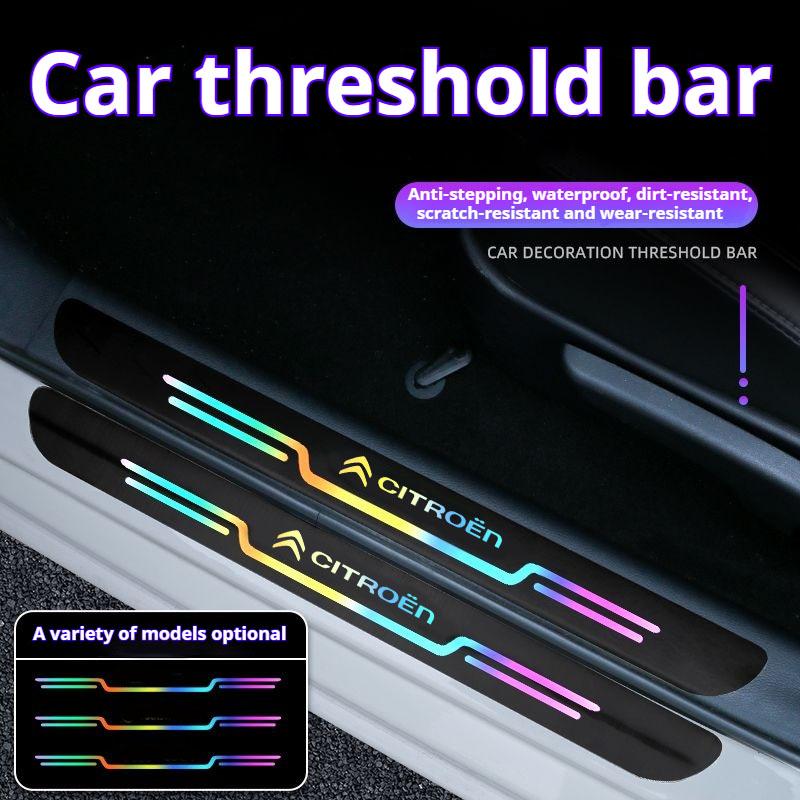 Auto Laser Einstiegsleiste Kratzschutz Aufkleber Auto Türschwellenleiste Für Citroen C4 C3 C5 Aircross C1 Berlingo C-Elysee C4-Picasso
