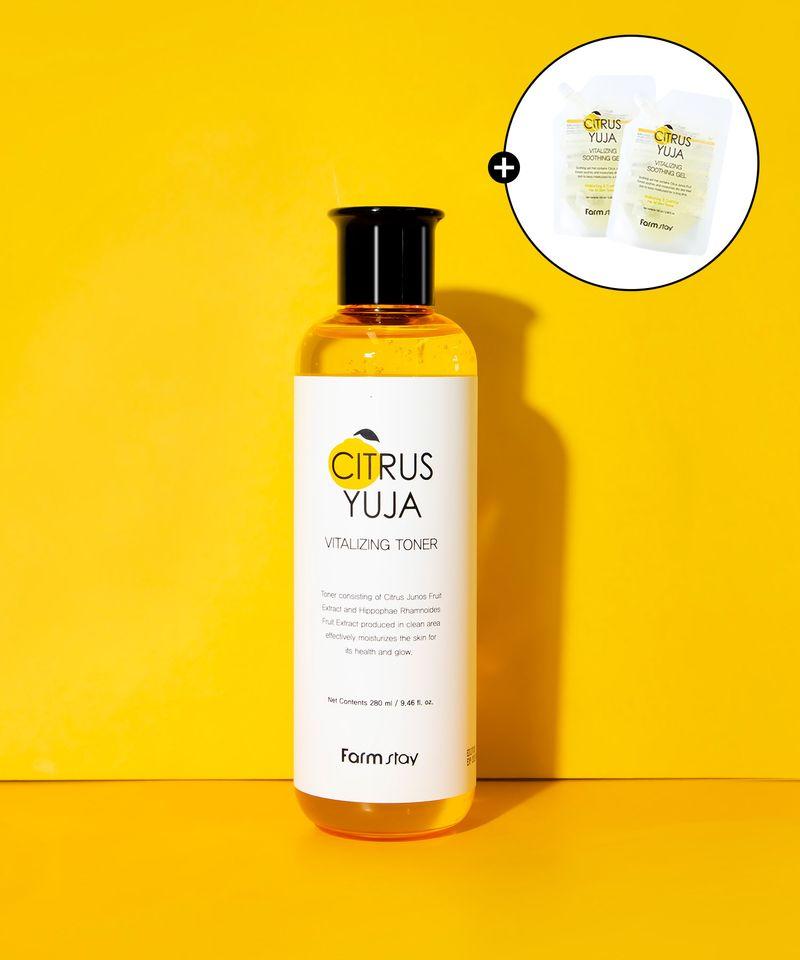 Citrus Yuzu Vitalizing Toner 280ml (+Soothing Gel 100ml x 2) Toner + 2 Soothing Gels