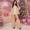 40cm Curly Furry Leg Warmers Faux Fur Knee High Girls Socks Fashion Long Tube Sock  Daily Use