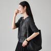 Round neck single breasted hollow knitted sweater for women in spring 2026, fashionable and versatile, slimming casual top