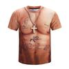 Herrenmode Lustiges muskulöses Männer-T-Shirt 3D-Druck-T-Shirt Lässiges Rundhals-Kurzarm-T-Shirt Übergroße, schnell trocknende Kleidung