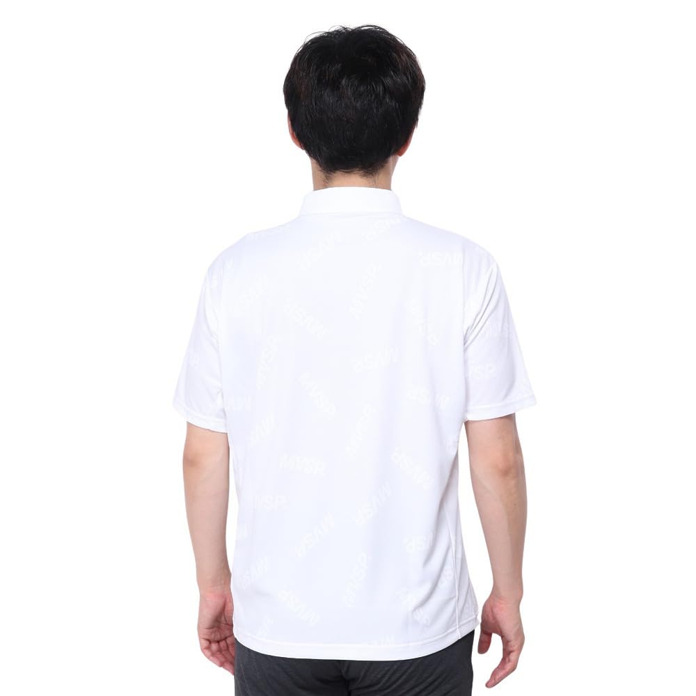 DESCENTE SUNSCREEN Logo Jacquard POLO WH L
