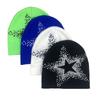 Autumn and Winter Five-pointed Star Wool Hat Men's and Women's Casual Versatile Cute Star Jacquard Knitted Hat Couple Hat