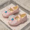 Girls' -Up Shoes with Bow & LED Sole - PU Low-Top Sneakers, Tape Closure for & Girls, Cute & Casual Attire (Suitable for Spring/Summer)